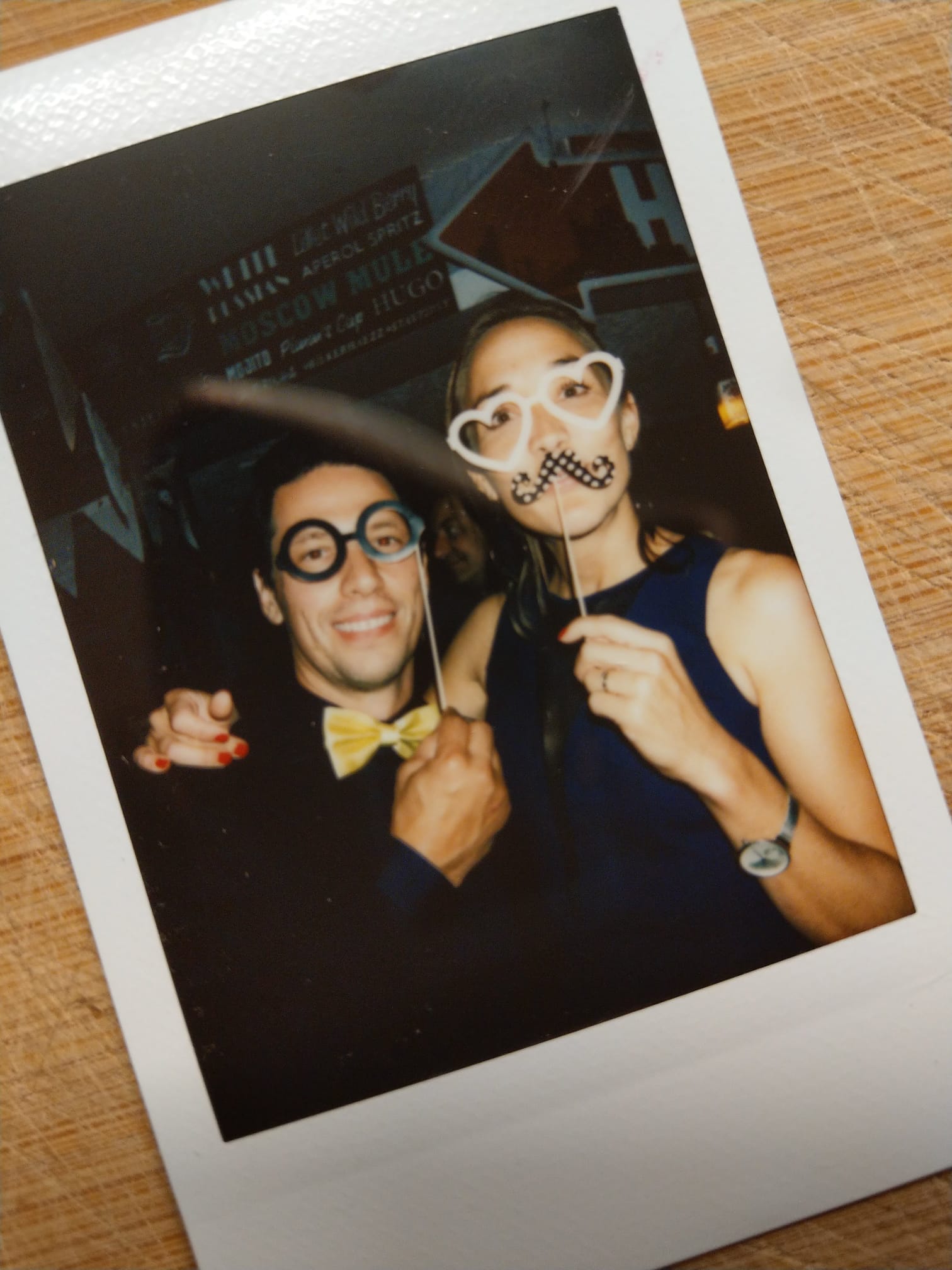 Polaroid Foto Hochzeitsvorfreude